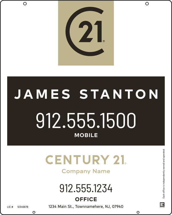 Aluminum Composite Agent Centric Hanging Panel 30X24 - C21