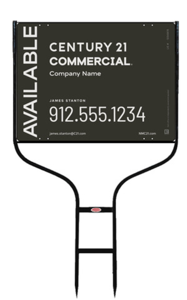 Round Rod Frame And Sign Panel Unit, 18"H X 24"W