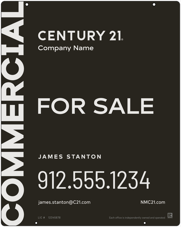 Reflective Hanging Panel 30X24 Aluminum Composite Commercial Property - Century 21 | Lowen Sign
