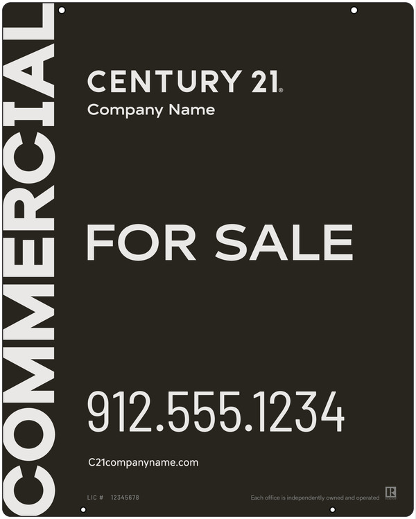 Reflective Hanging Panel 30X24 Aluminum Composite Commercial Office Property - Century 21 | Lowen Sign