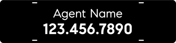 Agent Name Sign Rider, 6"H X 24"W, Steel