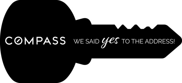 Compass Real Estate Key Shaped Sign Panel, 16"h x 35"w, 3MM Aluminum Composite