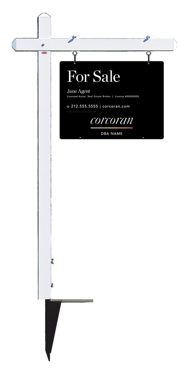 Sign Post And Agent Sign Panel Unit, 18"H X 24"W, .063 Aluminum