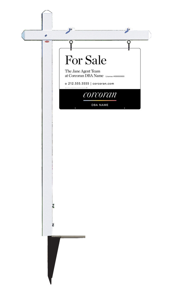 Sign Post And Team Name Sign Panel Unit, 18"H X 24"W, 3mm Aluminum Composite