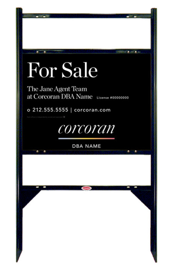 Angle Iron Frame W/ 2 Rider Inserts And Agent Team Name Sign Panel Unit, 18"H X 24"W, 3mm Aluminum Composite