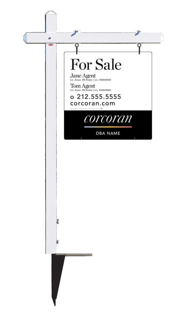 Sign Post And Two Agent Sign Panel Unit, 24"H X 24"W, .063 Aluminum