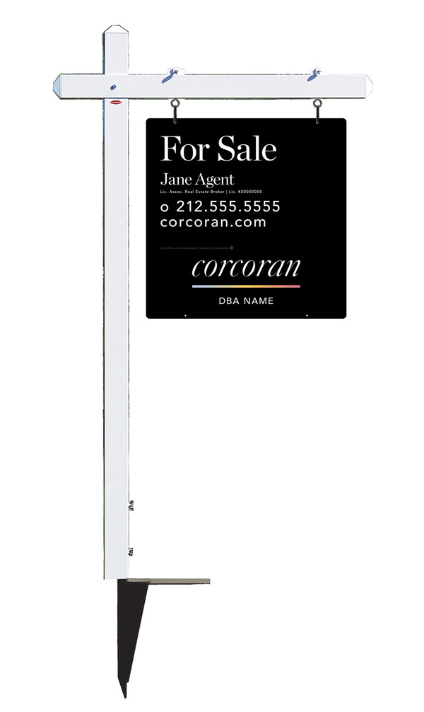 Sign Post And Agent Sign Panel Unit, 24"H X 24"W, 3mm Aluminum Composite