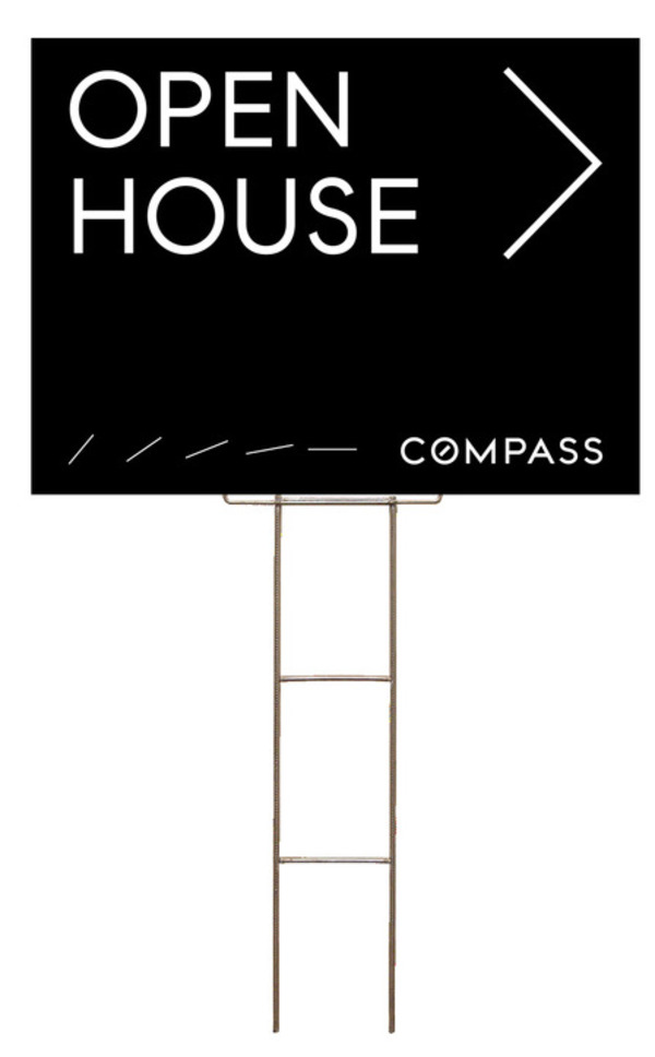 Compass Real Estate Wire Stake and Sign Panel Unit, 18"h x 24"w, 4mm Corrugated