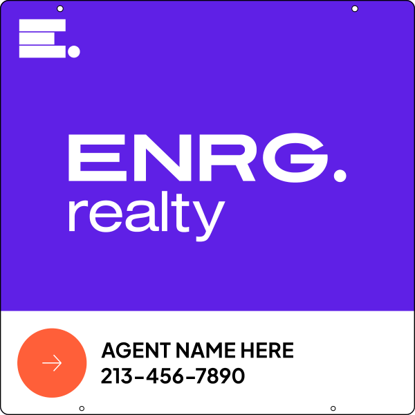 Agent Name Hanging Sign Panel, 24"H X 24"W, .063 Aluminum