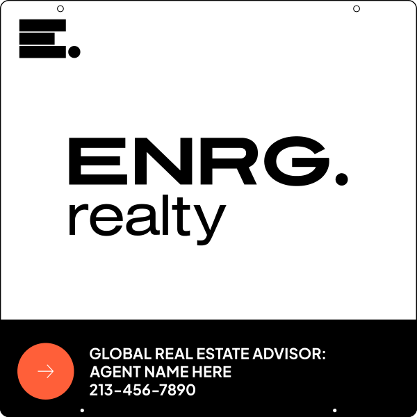 Agent Name Hanging Sign Panel, 24"H X 24"W, Steel