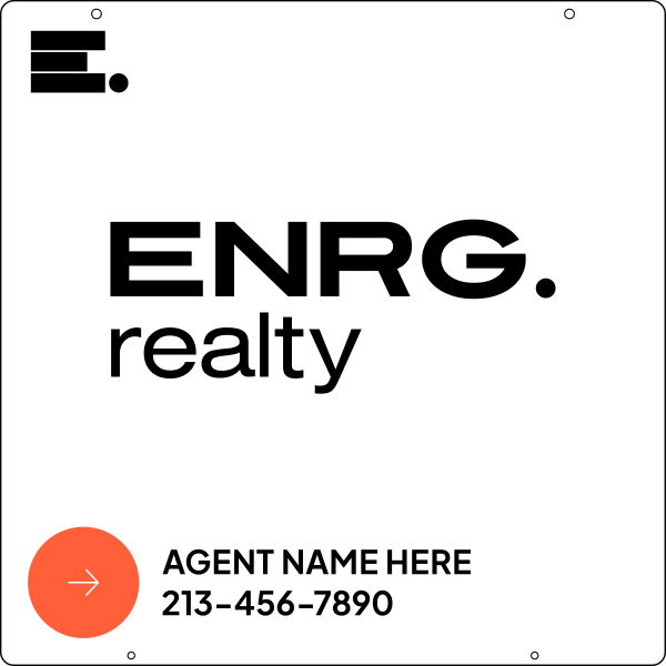 Agent Name Hanging Sign Panel, 24"H X 24"W, Steel