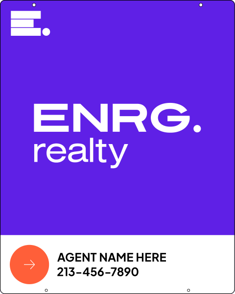 Agent Name Hanging Sign Panel, 30"H X 24"W, 3mm Aluminum Composite