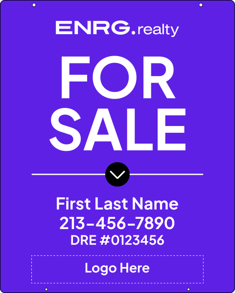 Agent For Sale Hanging Sign Panel, 30"H X 24"W, Steel