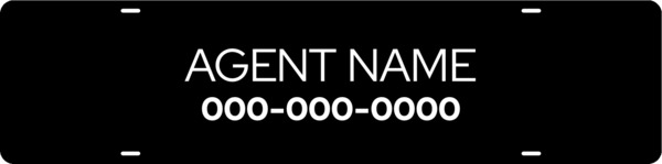 Agent Name Sign Rider, 6"H X 24"W