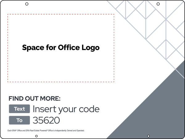 Hanging Text Info Code Sign Panel, 18"H X 24"W, Steel