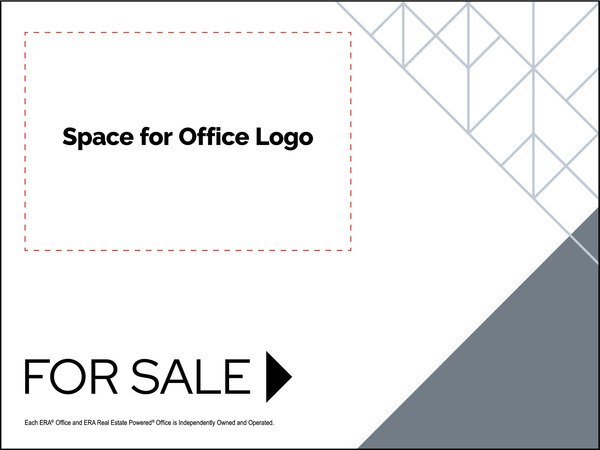 Directional For Sale Sign Panel, 18"H X 24"W, 4mm Corrugated Plastic