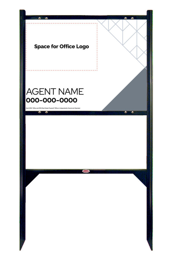 Angle Iron Frame And Agent Sign Panel Unit, 18"H X 24"W, Steel