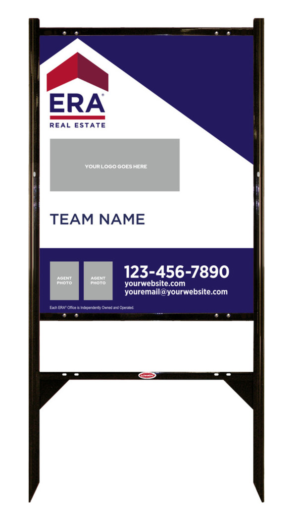 ERA&reg; Team Logo - Photo Angle Iron Frame and Sign Panel Unit, 30"h x 24"w, Steel