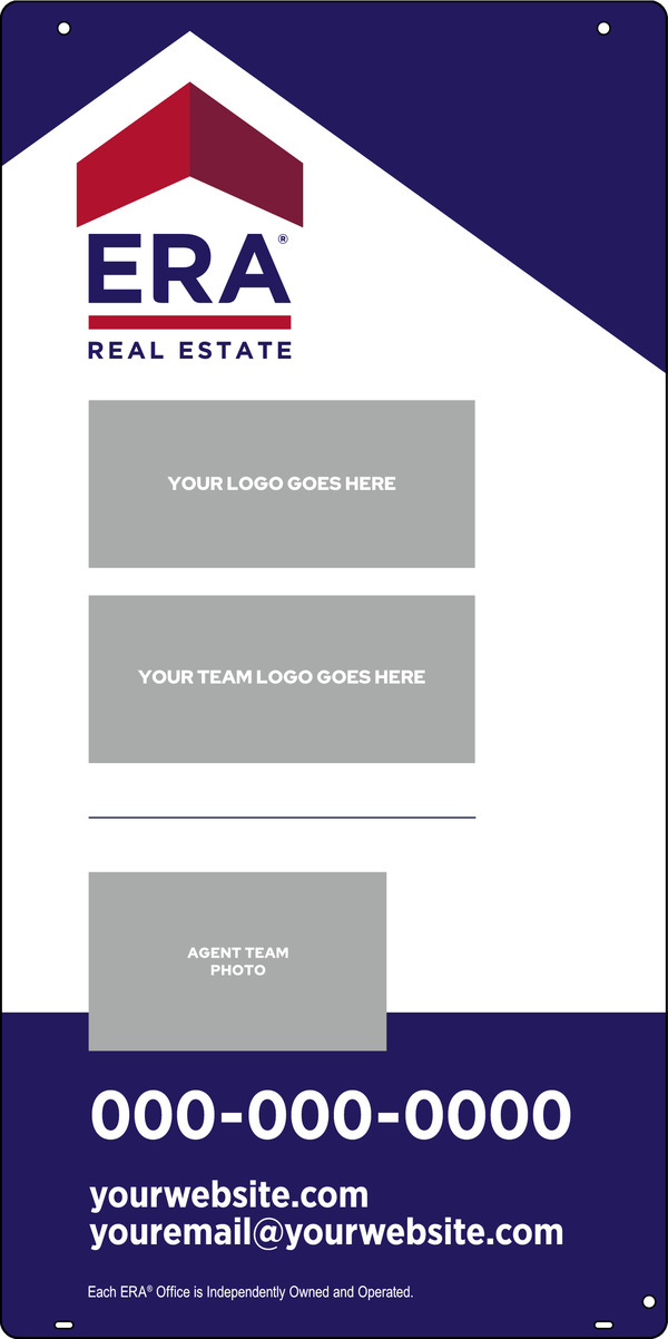 ERA&reg; Team Logo - Photo Hanging Sign Panel, 36"h x 18"w, Steel