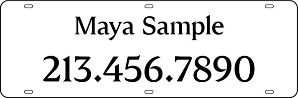 Agent Name Sign Rider, 6"H X 18"W, Steel