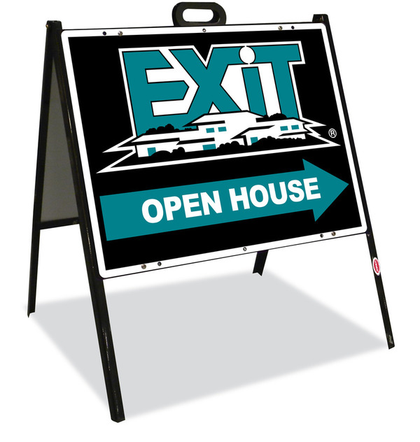 Exit Steel A-Frame Sign Unit, 18"h x 24"w