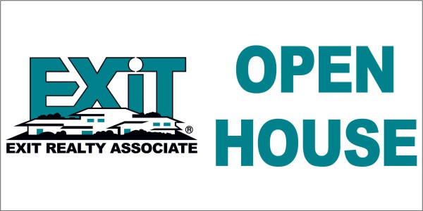 Exit Vinyl Banner with Grommets, 48"h x 96"w