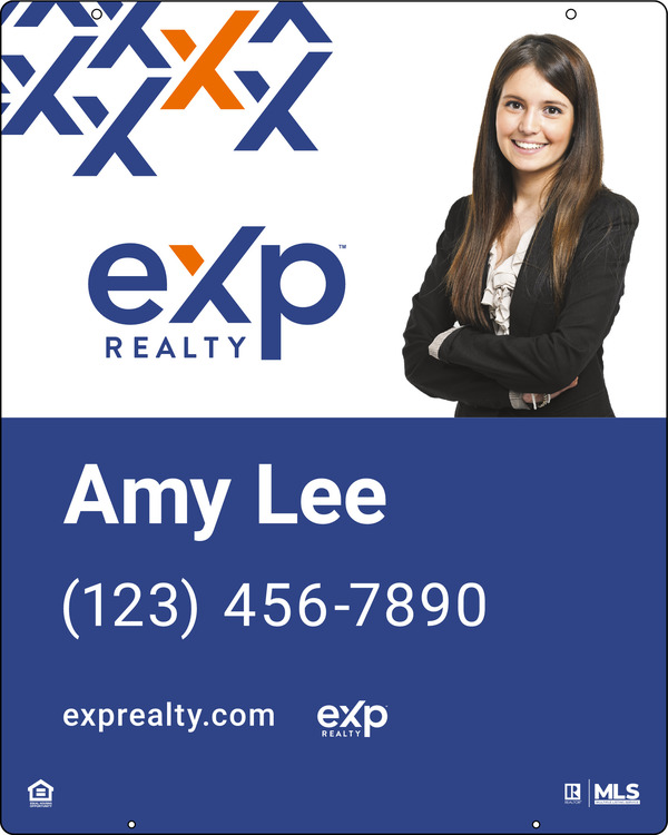 EXP Realty Hanging Photo Sign Panel, 24 ga. Steel, 30"h x 24"w