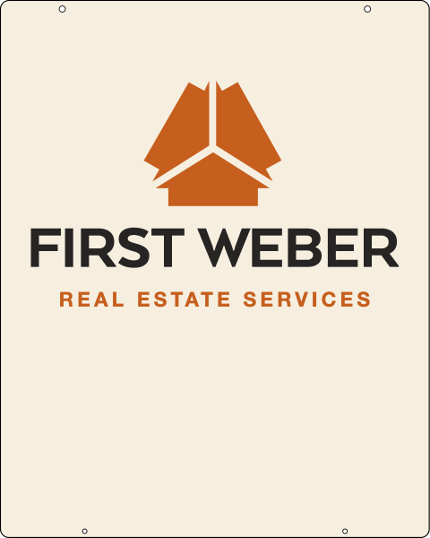 First Weber Real Estate Services Office Hanging Sign Panel, 30"h x 24"w, Steel