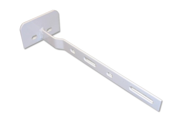 Independent Real Estate Sign Hardware White Yard Box Bracket for Angle Iron and Round Rod Frame
