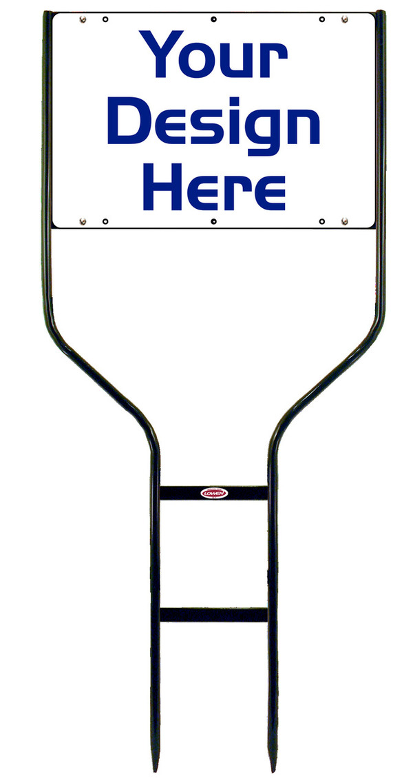 Independent Round Rod Frame and Sign Panel Unit, 12"h x 18"w