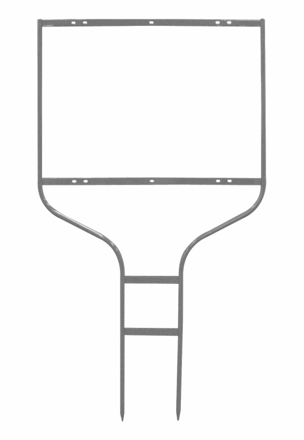 Keller Williams Round Rod Sign Frame, 18"h x 24"w - Gray