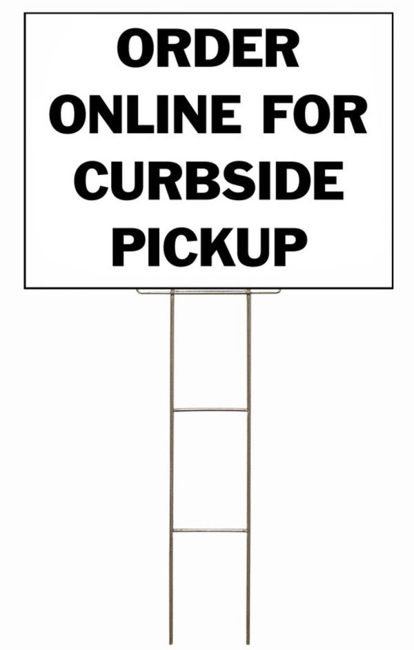 Independent Wire Stake H-Frame and Sign Panel Unit, 18"h x 24"w, 4mm Corrugated Plastic