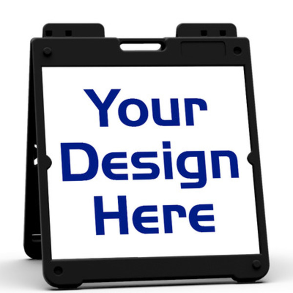 Independent Heavy Duty Plastic A-Frame and Sign Panel Unit, 20"h x 20"w, 3MM Aluminum Composite