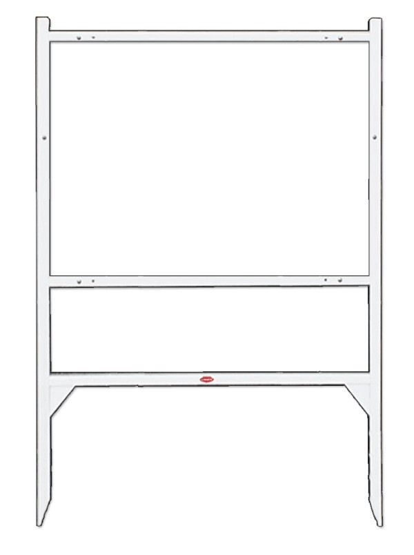 Independent Real Estate Angle Iron Sign Frame,  20"h x 28"w - White