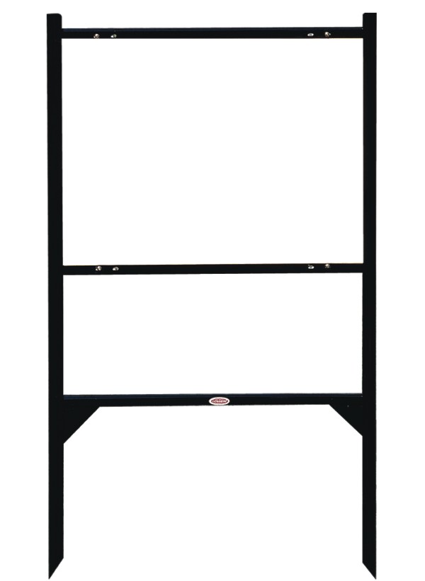 Independent Angle Iron Sign Frame, 22"h x 24"w, Black