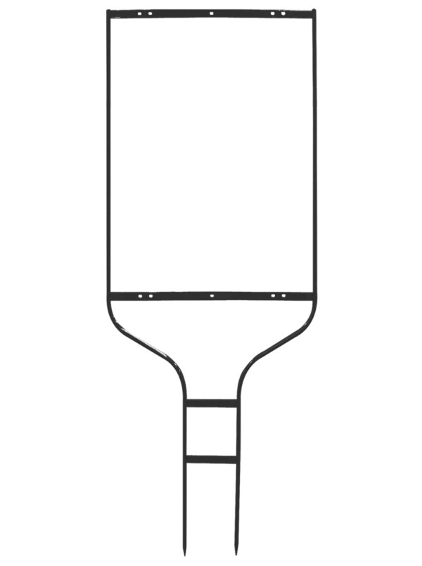 Independent Real Estate Round Rod Sign Frame,  24"h x 18"w - Black