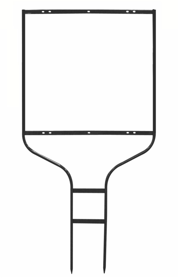 Independent Real Estate Round Rod Sign Frame,  24"h x 24"w - Black