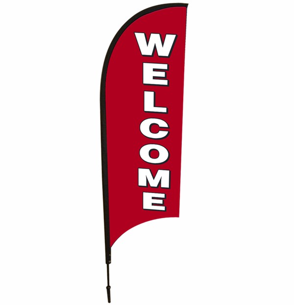 Independent real estate welcome feather flag unit, 9-foot