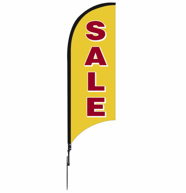 Independent retail sale feather flag unit, 9-foot