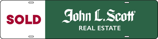 John L. Scott Sold Office Sign Rider,  6"h x 24"w, Steel