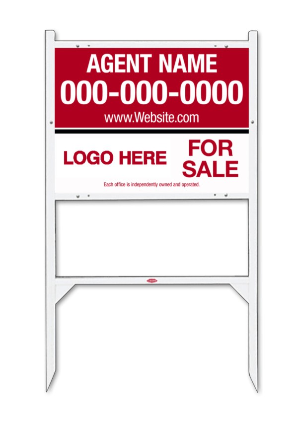 White Angle Iron Frame And Sign Panel Unit, 24 GA Steel 18"H X 24"W