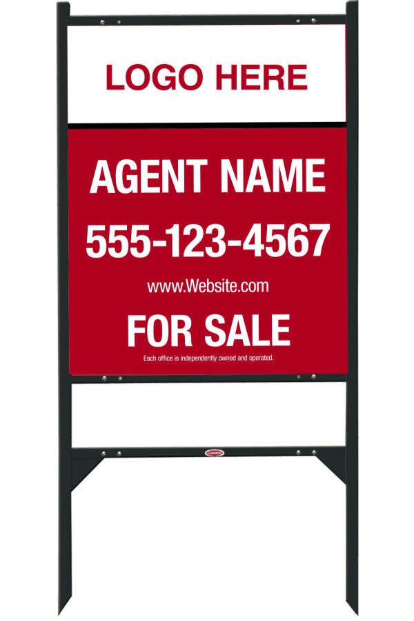 Black Angle Iron Frame And Sign Panel Unit, 24 GA Steel 30"H X 24"W