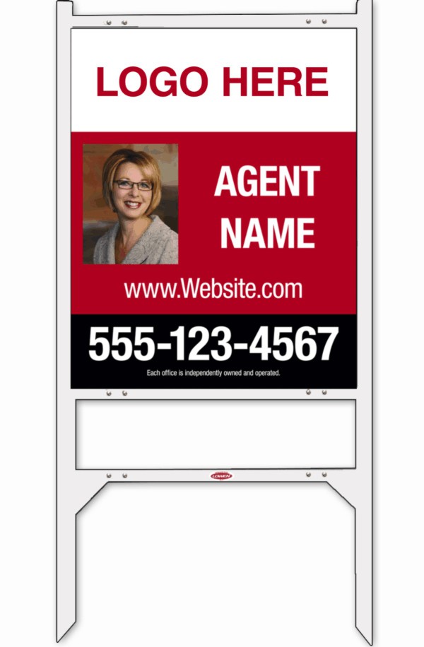 White Angle Iron Frame And Photo Sign Panel Unit, 24 GA Steel 30"H X 24"W