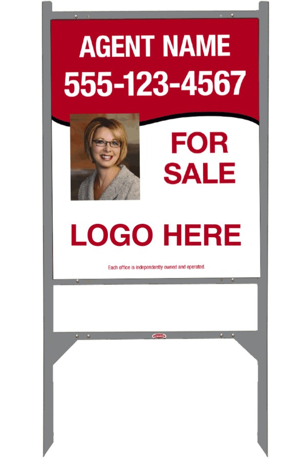 Gray Angle Iron Frame And Photo Sign Panel Unit, 24 GA Steel 30"H X 24"W