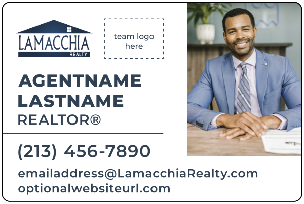 Lamacchia Agents Agent Photo w/ Logo Magnetic Sign Panel, 12"h x 18"w