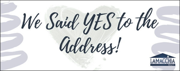 Lamacchia Agents We Said Yes to the Addess Sign Riders, 12"h x 30"w, 4mm corrugated plastic