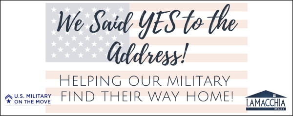 Lamacchia Agents We Said Yes to the Addess Military Hanging Sign Riders, 12"h x 30"w, 3mm Aluminum Composite