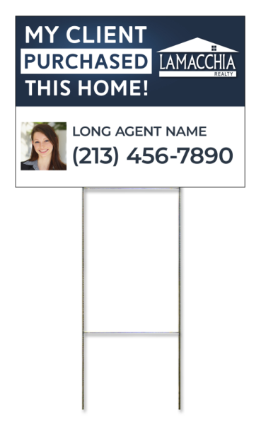 Wire Stake And Agent Photo Panel Unit, 18"H X 24"W, 4mm Corrugated Plastic