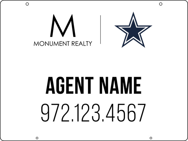 Hanging Agent Name Sign Panel, 18"H X 24"W, Steel