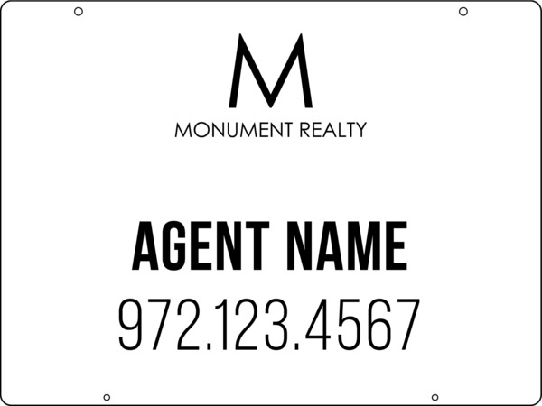 Reflective Hanging Agent Name Sign Panel, 18"H X 24"W, Steel